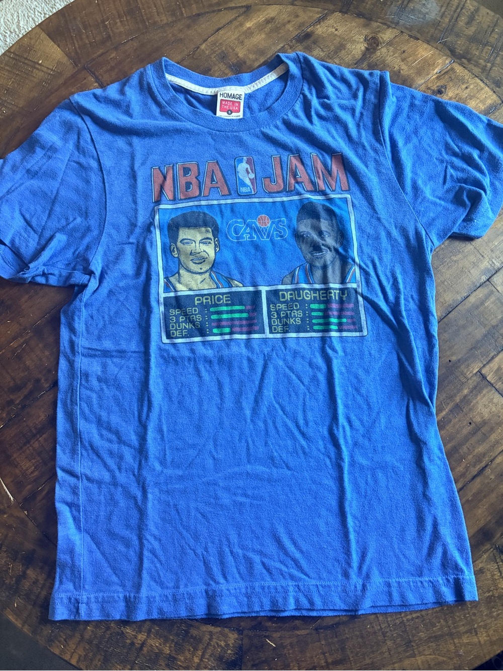 HOMAGE Blue NBA Jam Cavaliers Graphic Short Sleeve Tee